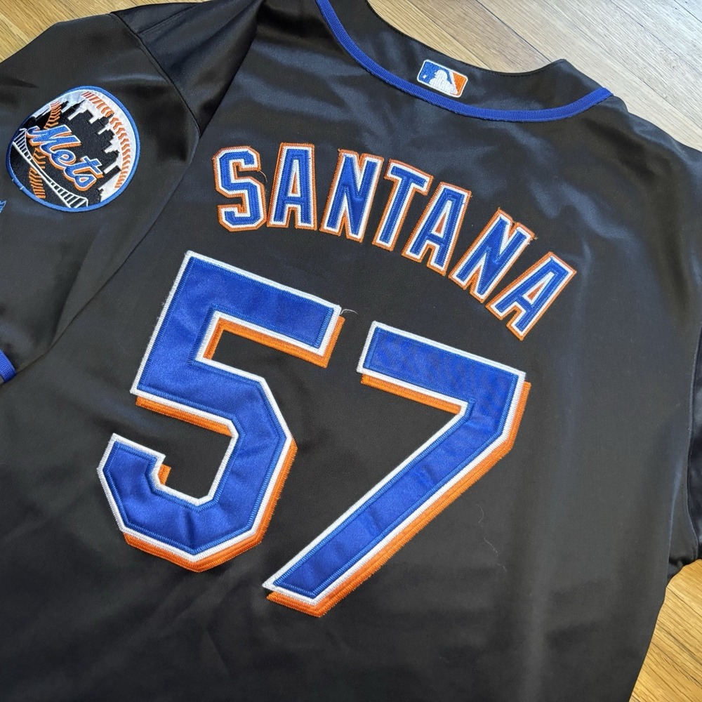 New York Mets Johan Santana #57 2009 Inaugural Season Majestic Jersey MLB NY